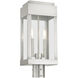 York 2 Light 20 inch Brushed Nickel Outdoor Post Top Lantern