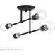 Delacroix 4 Light 17 inch Black with Brushed Nickel Accents Semi-Flush Ceiling Light