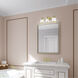 Middlebush 3 Light 23.5 inch Polished Brass Bath Vanity Wall Light
