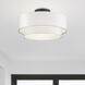 Manorwood 3 Light 18 inch Bronze Semi-Flush Ceiling Light