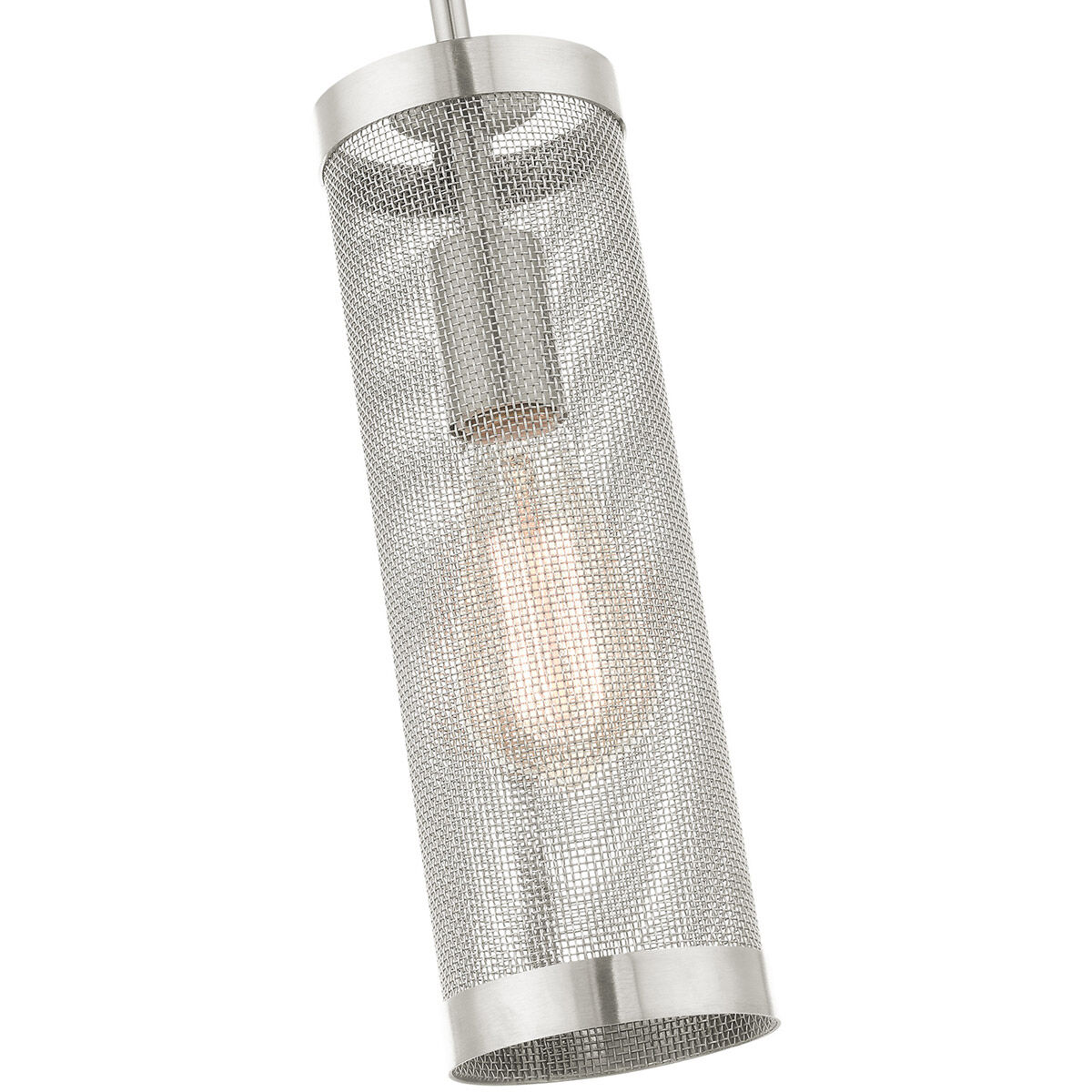 Industro 1 Light 5.13 inch Brushed Nickel Pendant Ceiling Light