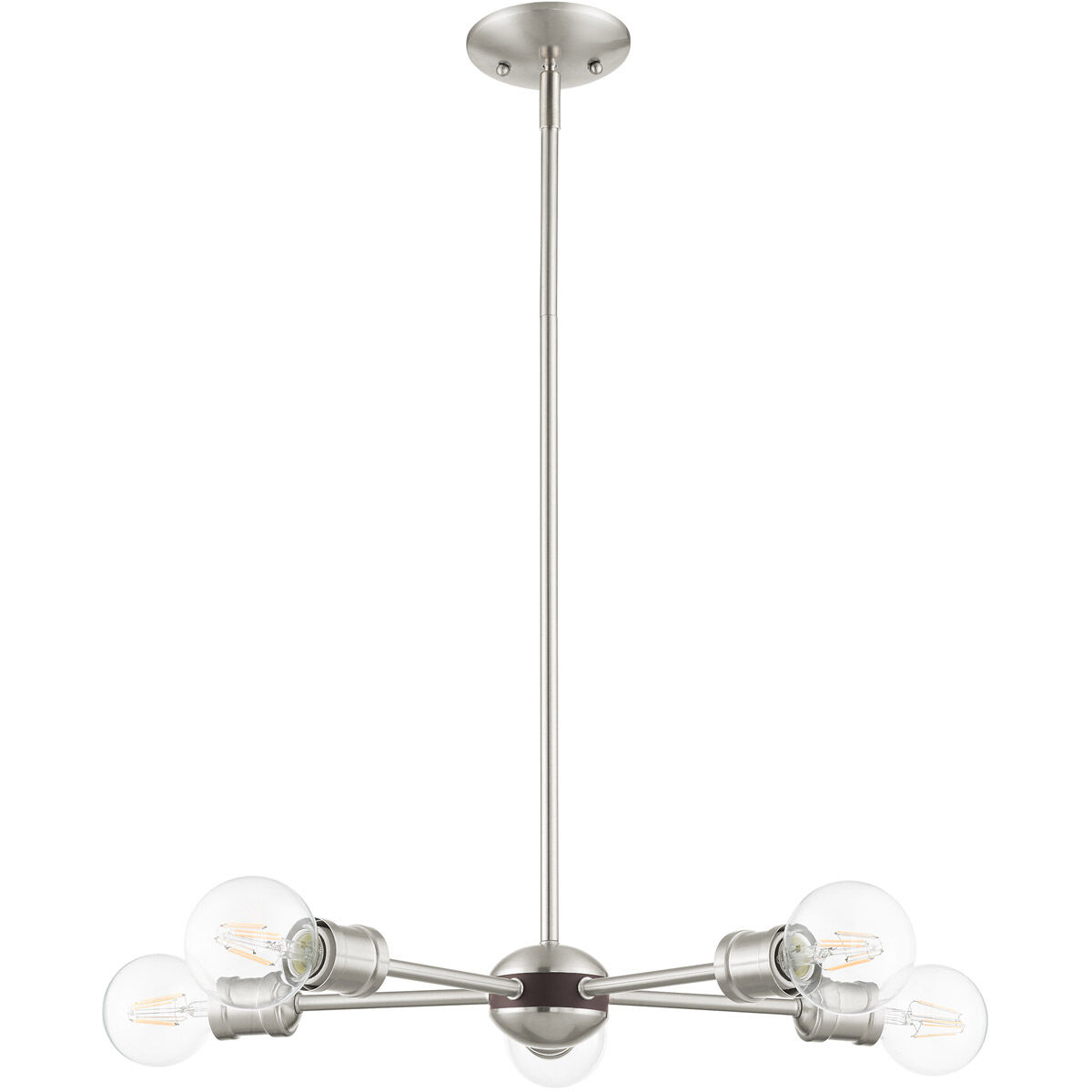 Coronado 5 Light 26 inch Brushed Nickel Chandelier Ceiling Light