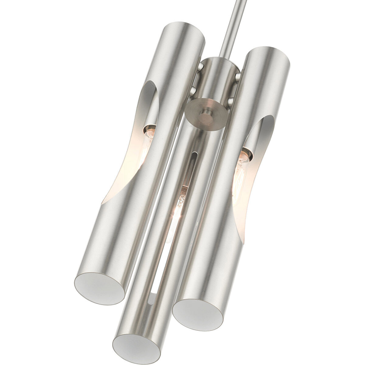 Acra 3 Light 6 inch Brushed Nickel Pendant Chandelier Ceiling Light
