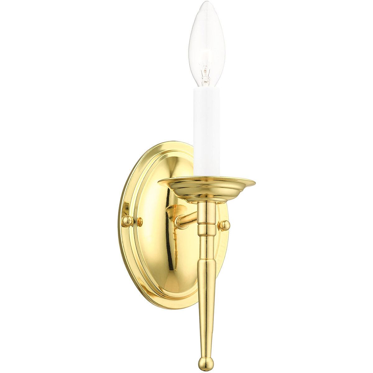 Williamsburgh 1 Light 4 inch Polished Brass Wall Sconce Wall Light