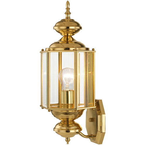 Outdoor Basics 1 Light 17 inch Polished Brass Outdoor Wall Lantern