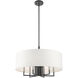 Meridian 7 Light 24 inch Scandinavian Gray Pendant Chandelier Ceiling Light