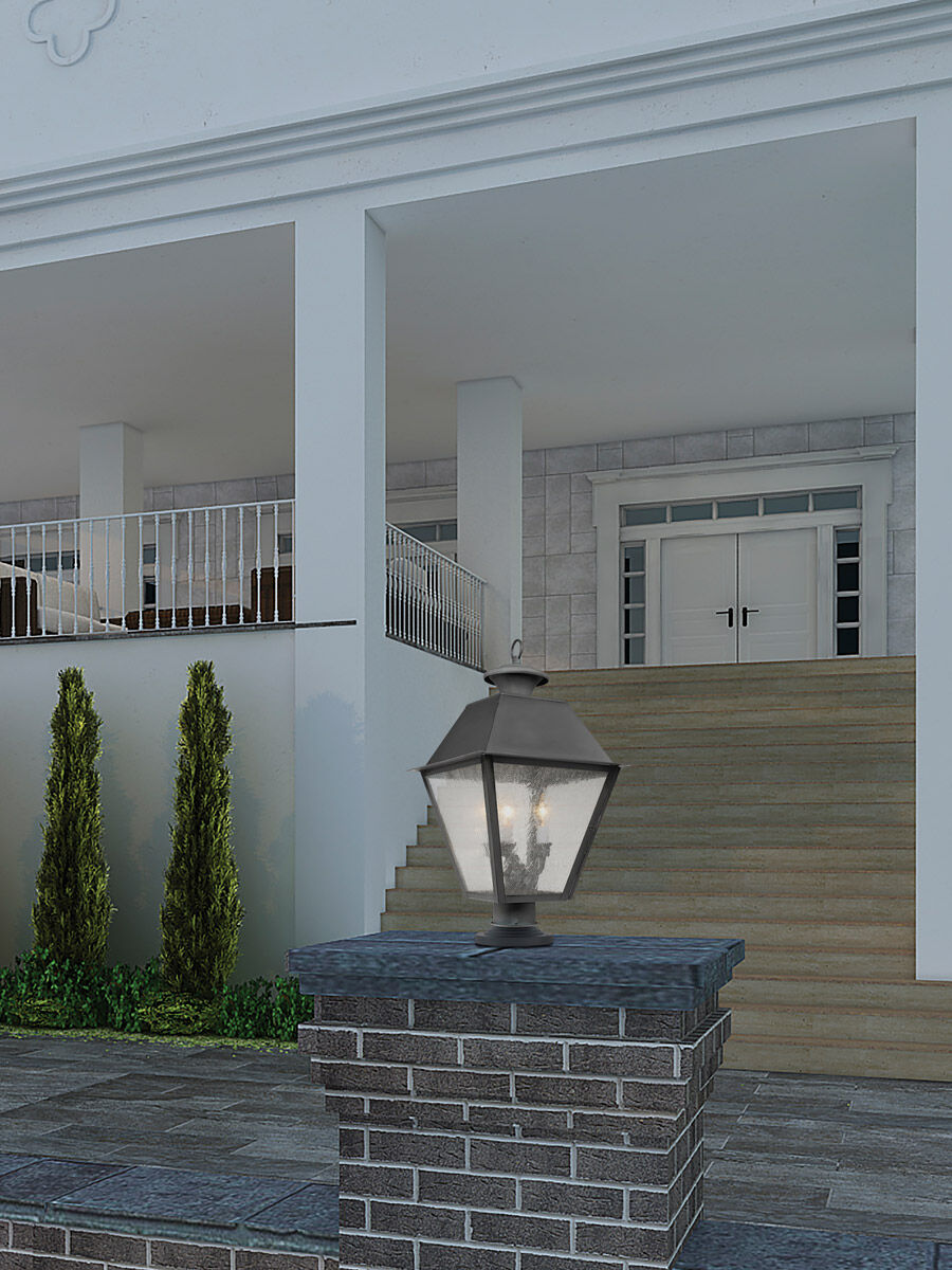 Mansfield 3 Light 20 inch Charcoal Outdoor Post Top Lantern 