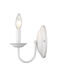 Home Basics 1 Light 4 inch White Wall Sconce Wall Light