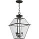 Westover 3 Light 12 inch Black Outdoor Pendant Lantern