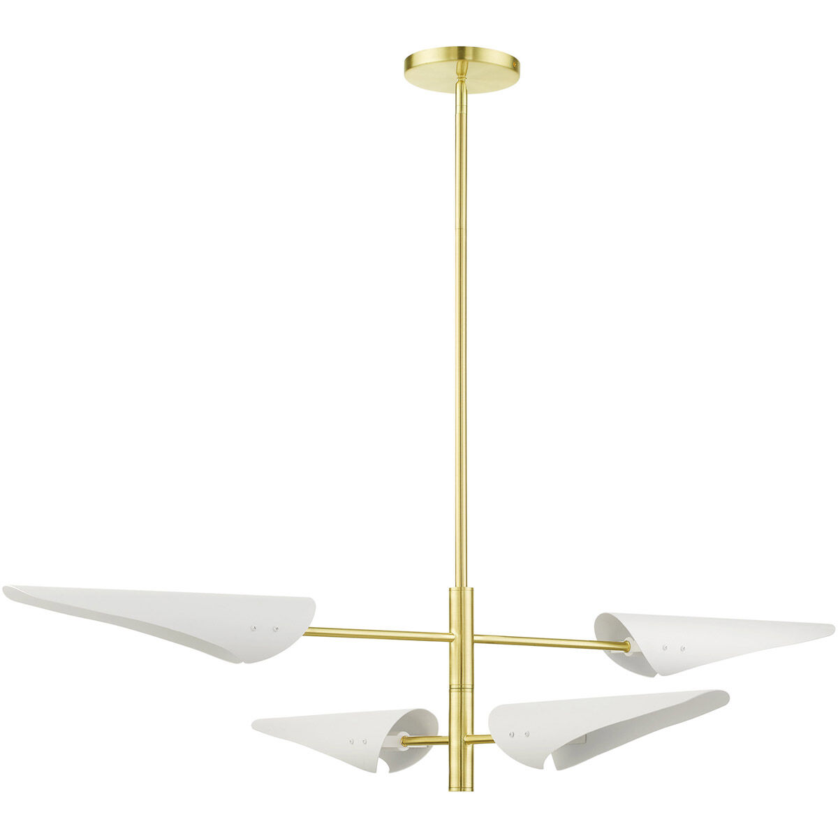 Capistrano 4 Light 38 inch Satin Brass Pendant Chandelier Ceiling Light