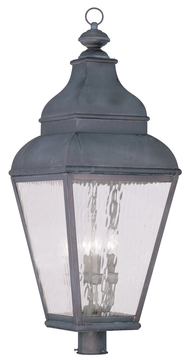 Exeter 4 Light 38 inch Charcoal Outdoor Post Top Lantern
