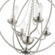 Arabella 4 Light 15 inch Brushed Nickel Convertible Chandelier/ Semi-Flush Ceiling Light, Globe