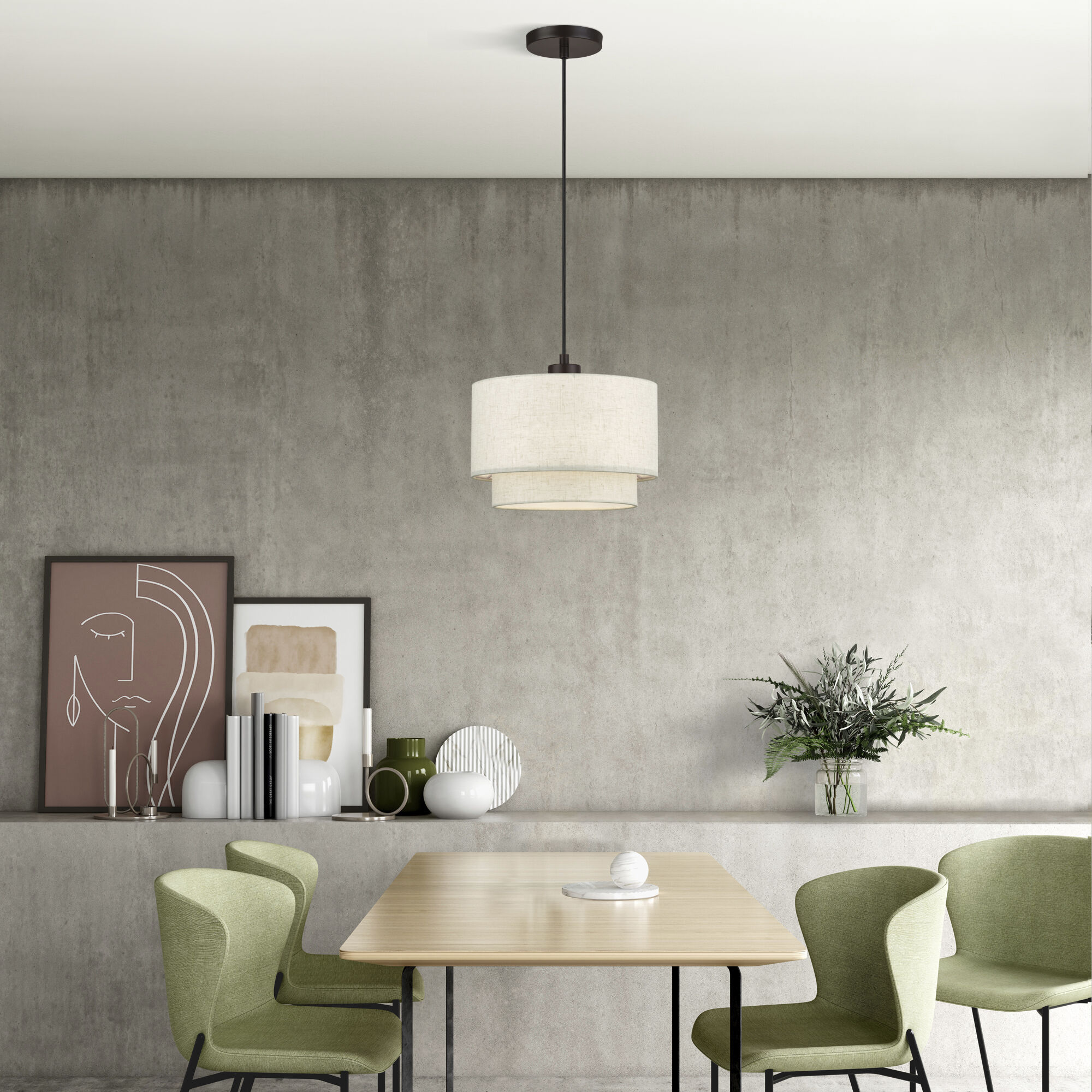 Manorwood 1 Light 12 inch English Bronze Pendant Ceiling Light