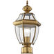 Monterey 1 Light 17 inch Antique Brass Outdoor Post Top Lantern