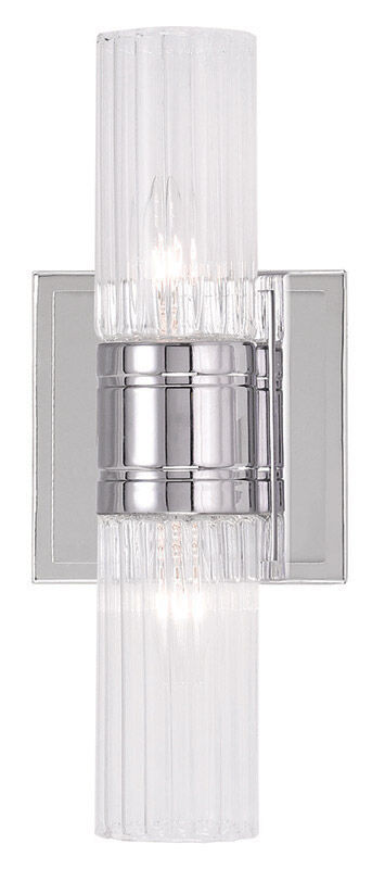 Midtown 2 Light 12 inch Polished Chrome Bath Vanity Wall Light