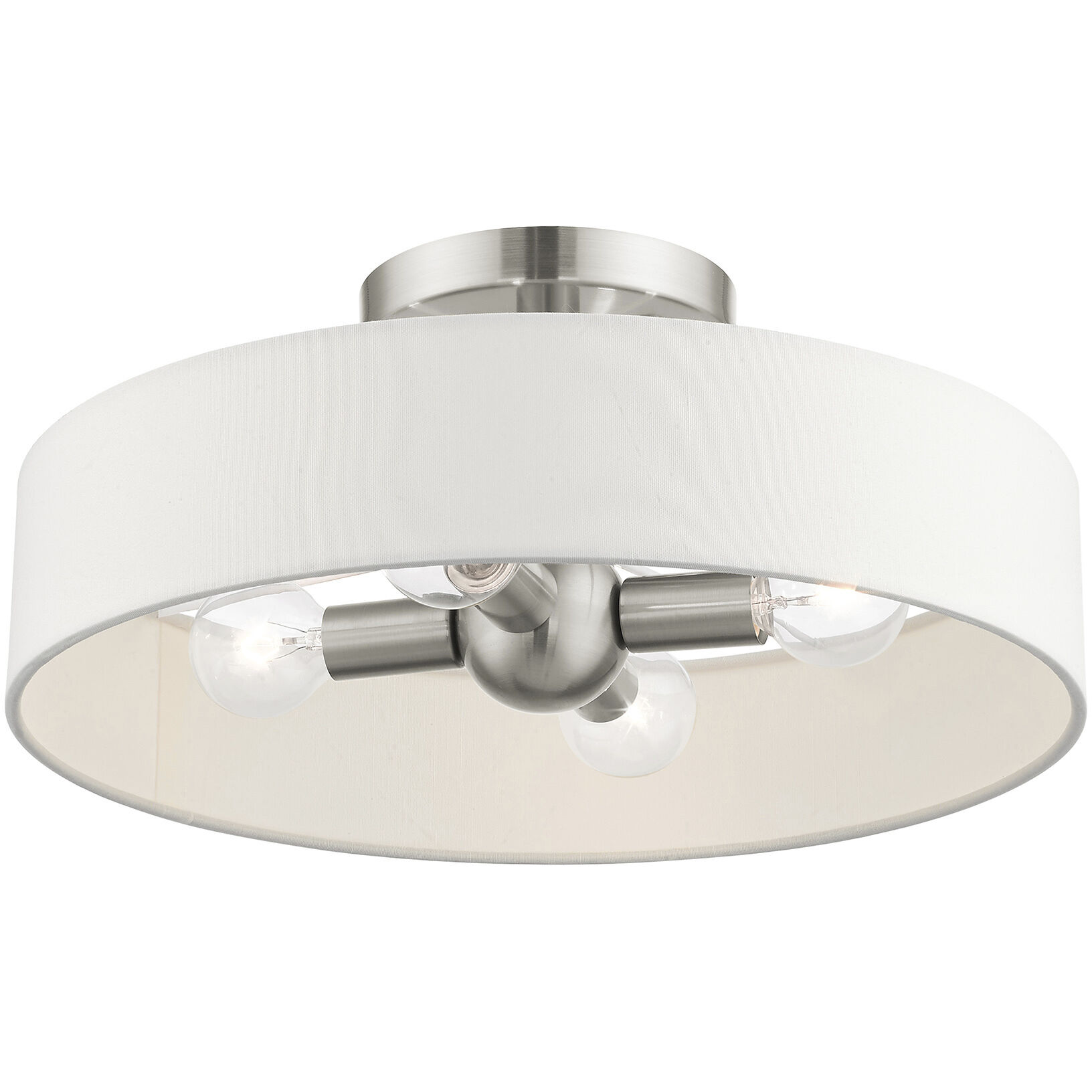 Venlo 4 Light 14 inch Brushed Nickel Semi Flush Ceiling Light