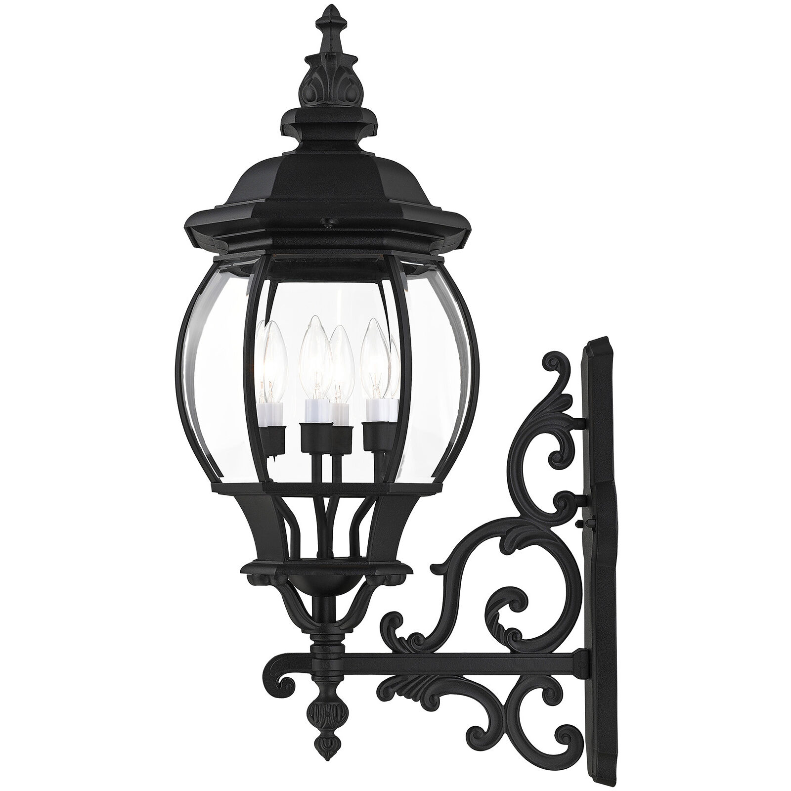Frontenac 4 Light 29 inch Textured Black Outdoor  Wall Lantern