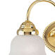 Edgemont 2 Light 17 inch Polished Brass Vanity Sconce Wall Light