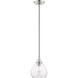 Catania 1 Light 7 inch Brushed Nickel Mini Pendant Ceiling Light