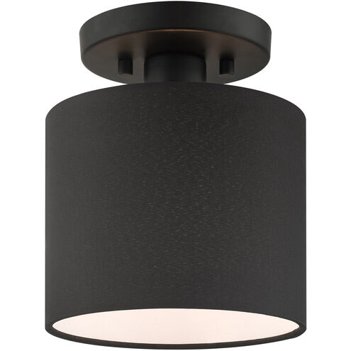 Bainbridge 1 Light 7 inch Black Semi Flush Ceiling Light