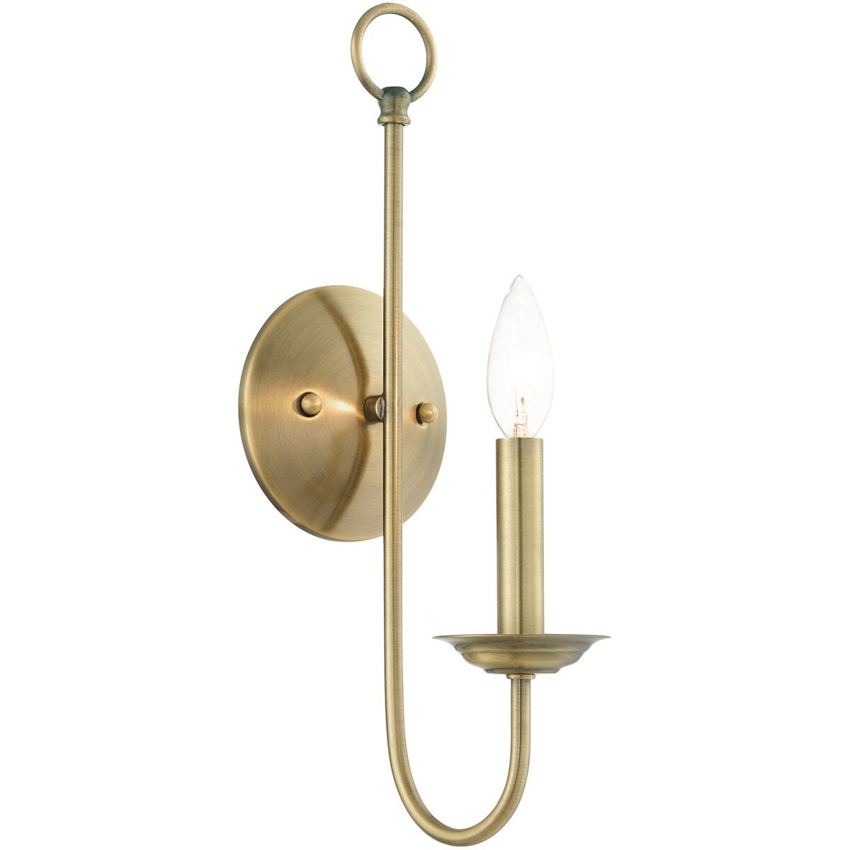 Estate 1 Light 5 inch Antique Brass Sconce Wall Light