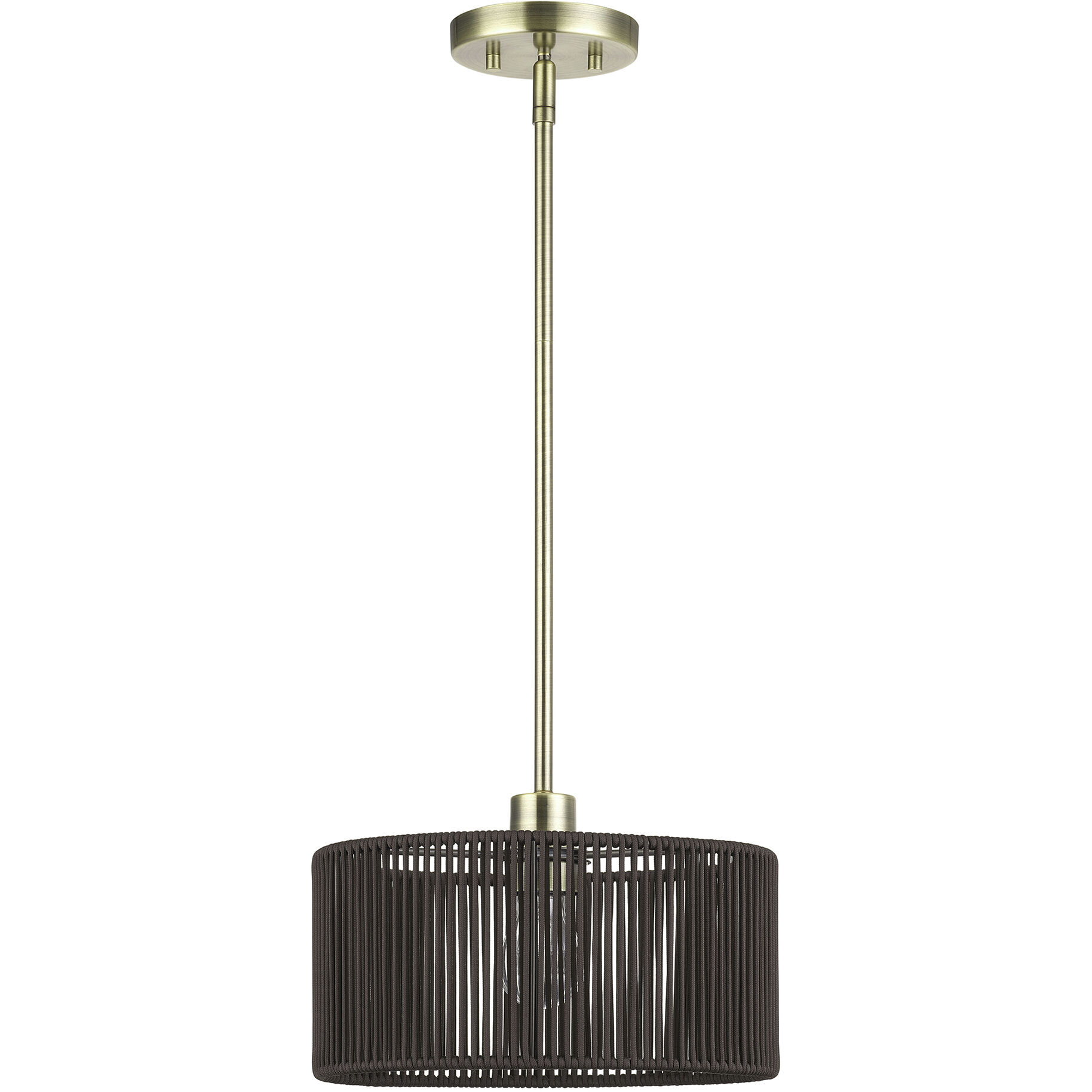 Acordia 1 Light 12 inch Antique Brass Pendant Ceiling Light
