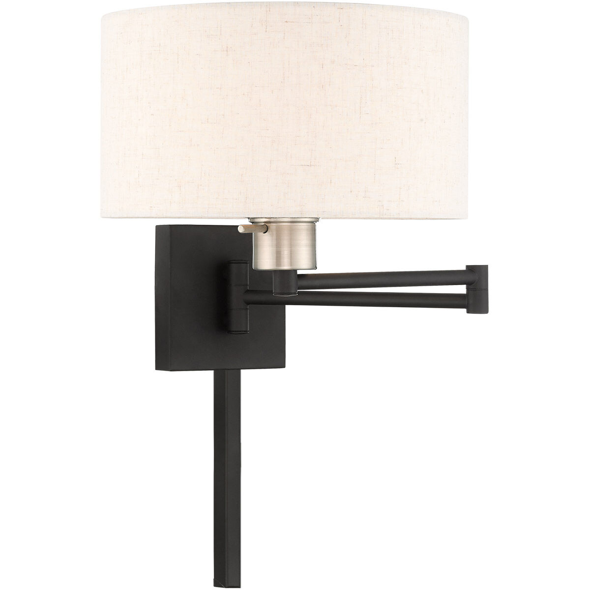 Allison 24 inch 100.00 watt Black Swing Arm Wall Lamp Wall Light