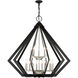Prism 15 Light 42 inch Black Foyer Chandelier Ceiling Light 