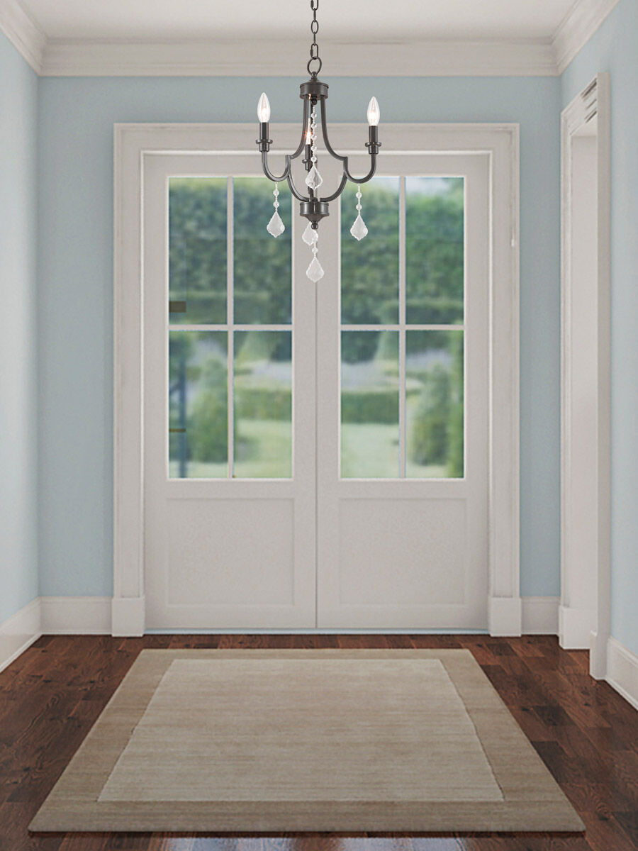 Glendale 3 Light 14 inch English Bronze Mini Chandelier Ceiling Light