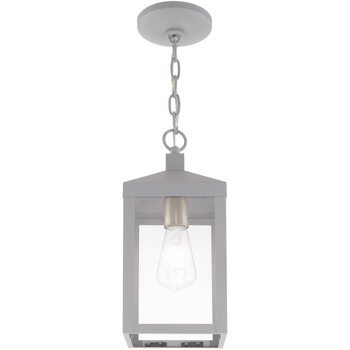 Nyack 1 Light 6.25 inch Nordic Gray Outdoor Pendant Lantern