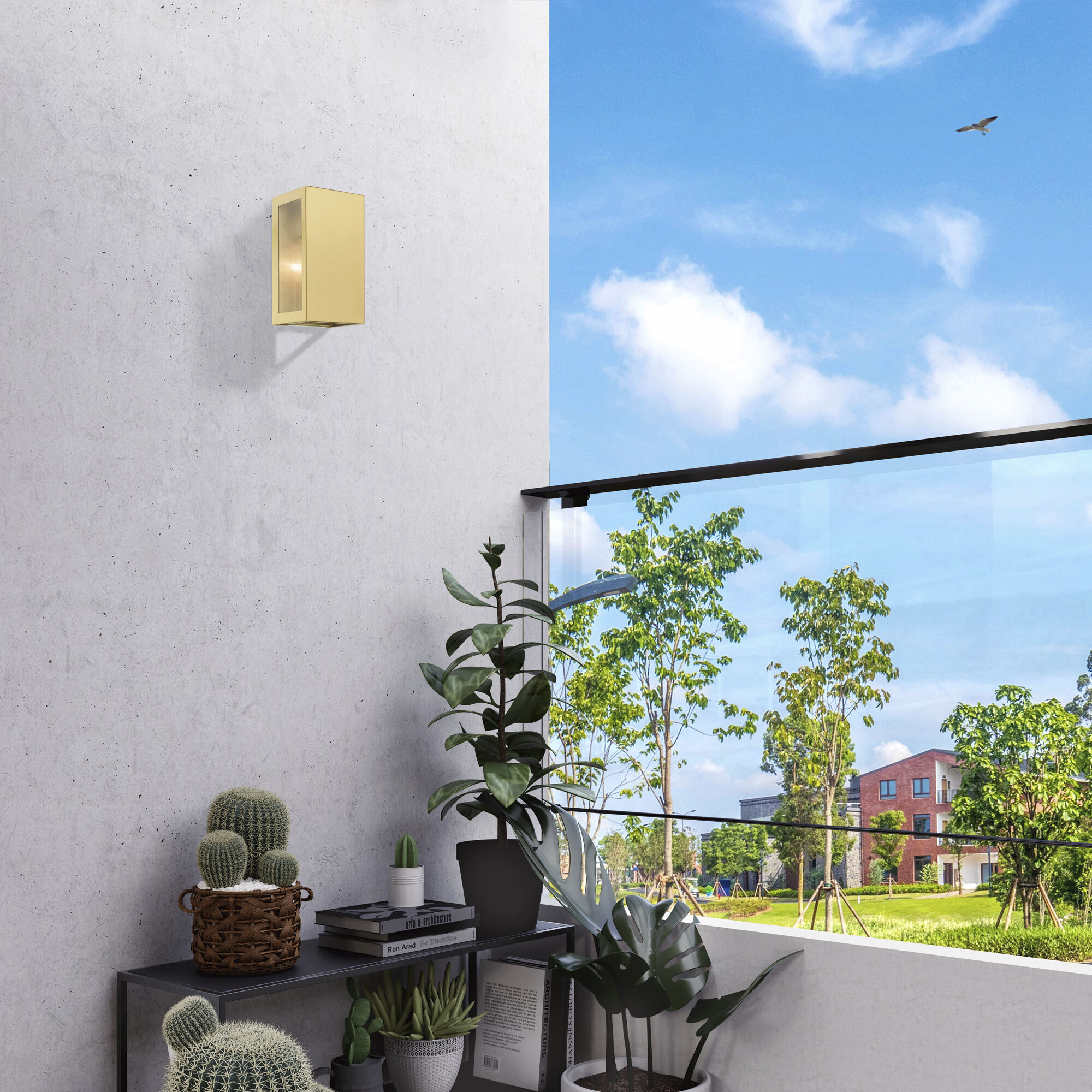 Winfield 1 Light 9 inch Satin Gold Outdoor Small Sconce, Small