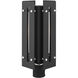 Utrecht 1 Light 20 inch Black with Brushed Nickel Accents Outdoor Post Top Lantern