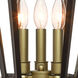 Morgan 3 Light 25.25 inch Bronze with Antique Gold Finish Cluster Large Outdoor Post Top Lantern
