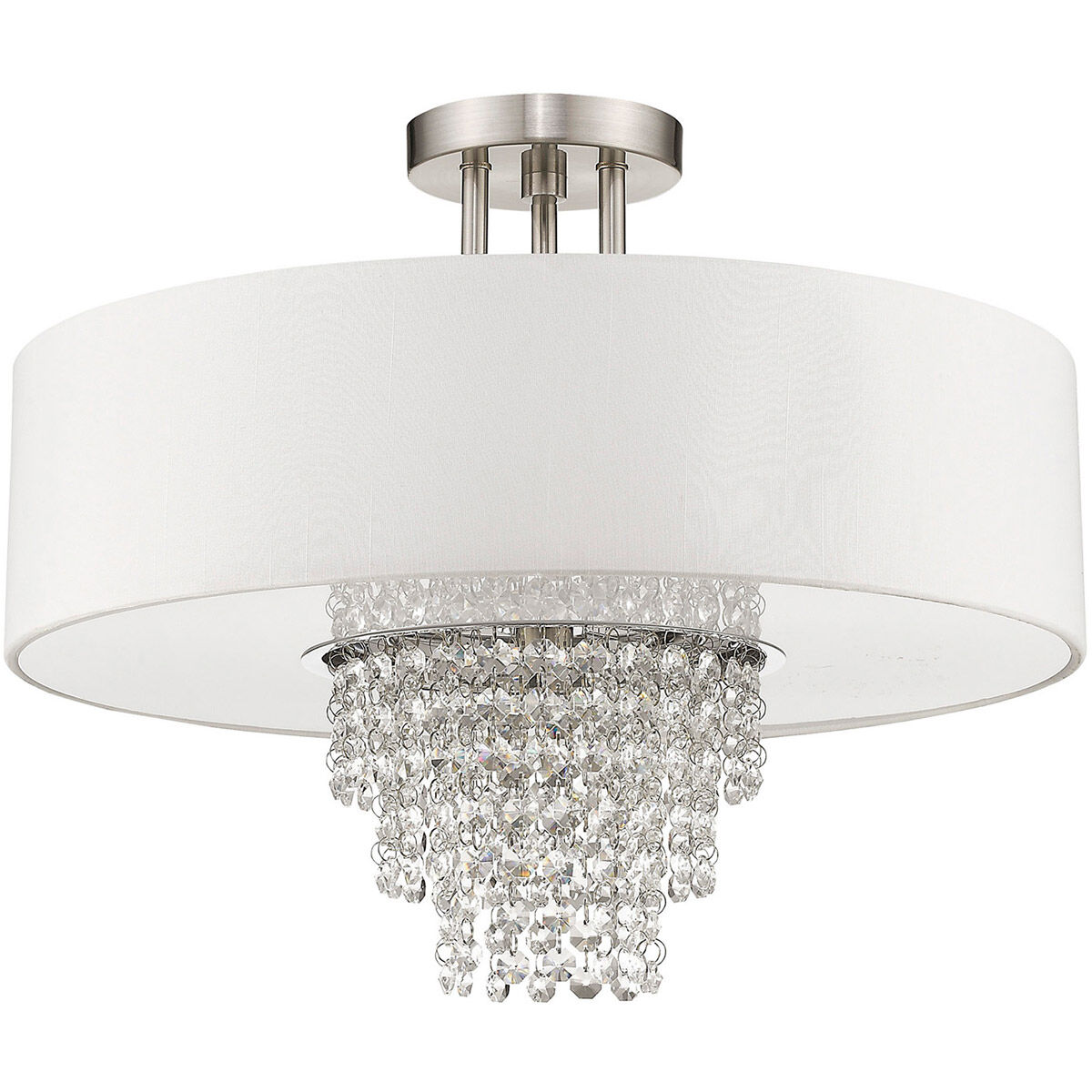 Carlisle 4 Light 18 inch Brushed Nickel Semi-Flush Mount Ceiling Light