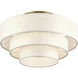 Manorwood 4 Light 21 inch Antique Brass Semi Flush Mount Ceiling Light, Extra Large