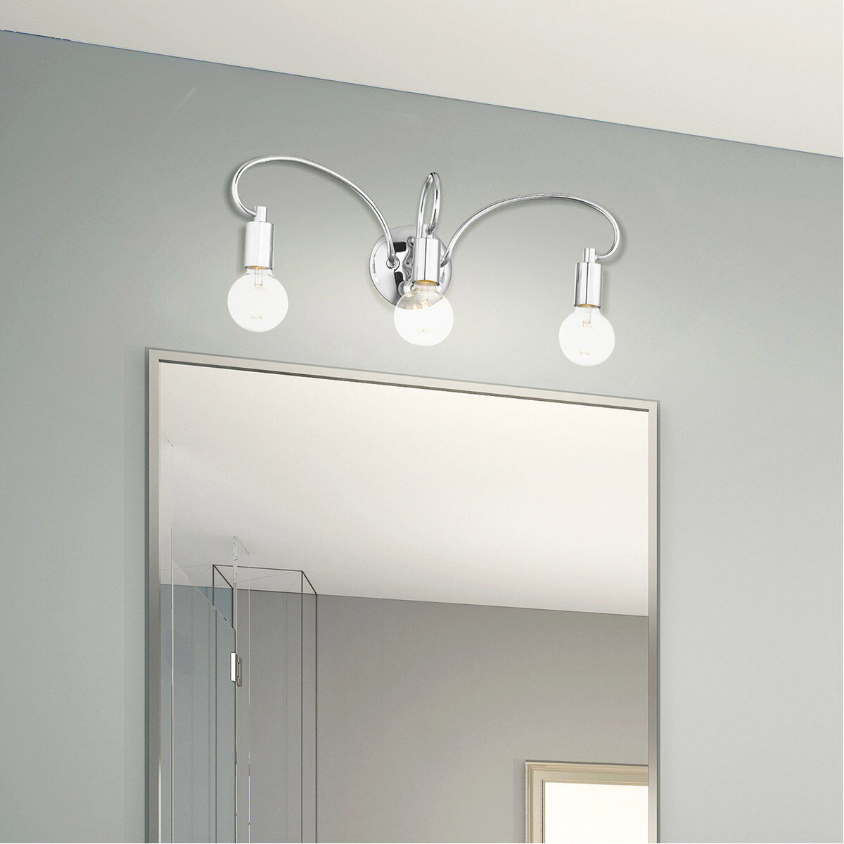 Bari 3 Light 22 inch Polished Chrome Vanity Sconce Wall Light