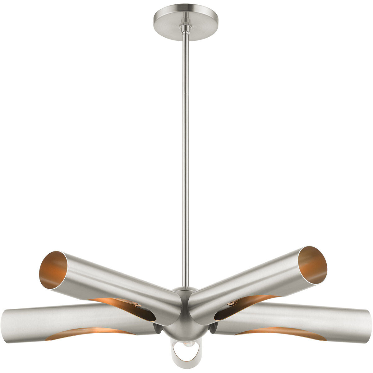 Novato 5 Light 33 inch Brushed Nickel Chandelier Ceiling Light