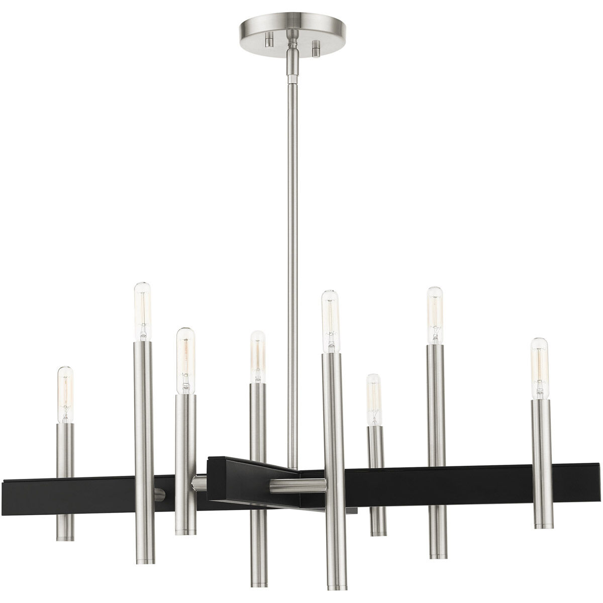 Denmark 8 Light 28 inch Brushed Nickel Chandelier Ceiling Light