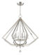 Diamond 6 Light 25 inch Polished Nickel Chandelier Ceiling Light