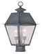 Mansfield 2 Light 17 inch Charcoal Outdoor Post Top Lantern