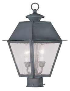 Mansfield 2 Light 17 inch Charcoal Outdoor Post Top Lantern