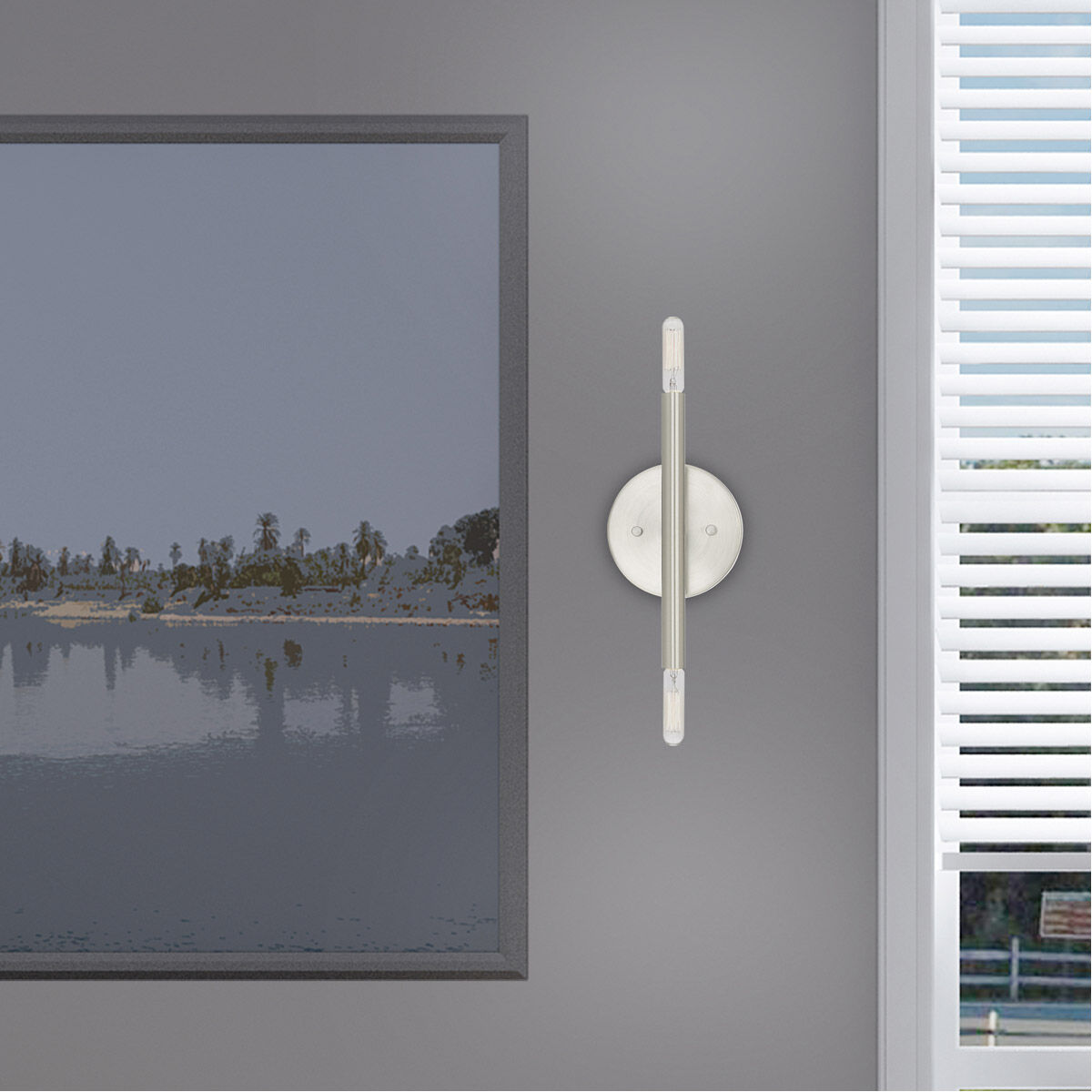 Copenhagen 2 Light 5 inch Brushed Nickel ADA ADA Wall Sconce Wall Light