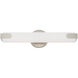 Lund LED 4 inch Brushed Nickel ADA Bath Vanity Wall Light