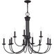 Estate 12 Light 36 inch Bronze Large 2-Tier Chandelier Ceiling Light