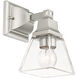 Mission 1 Light 5 inch Brushed Nickel Sconce Wall Light