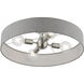 Elmhurst 4 Light 22 inch Brushed Nickel with Shiny White Accents Semi-Flush Ceiling Light, Large