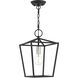 Devone 1 Light 10 inch Black Convertible Semi Flush/Lantern Ceiling Light