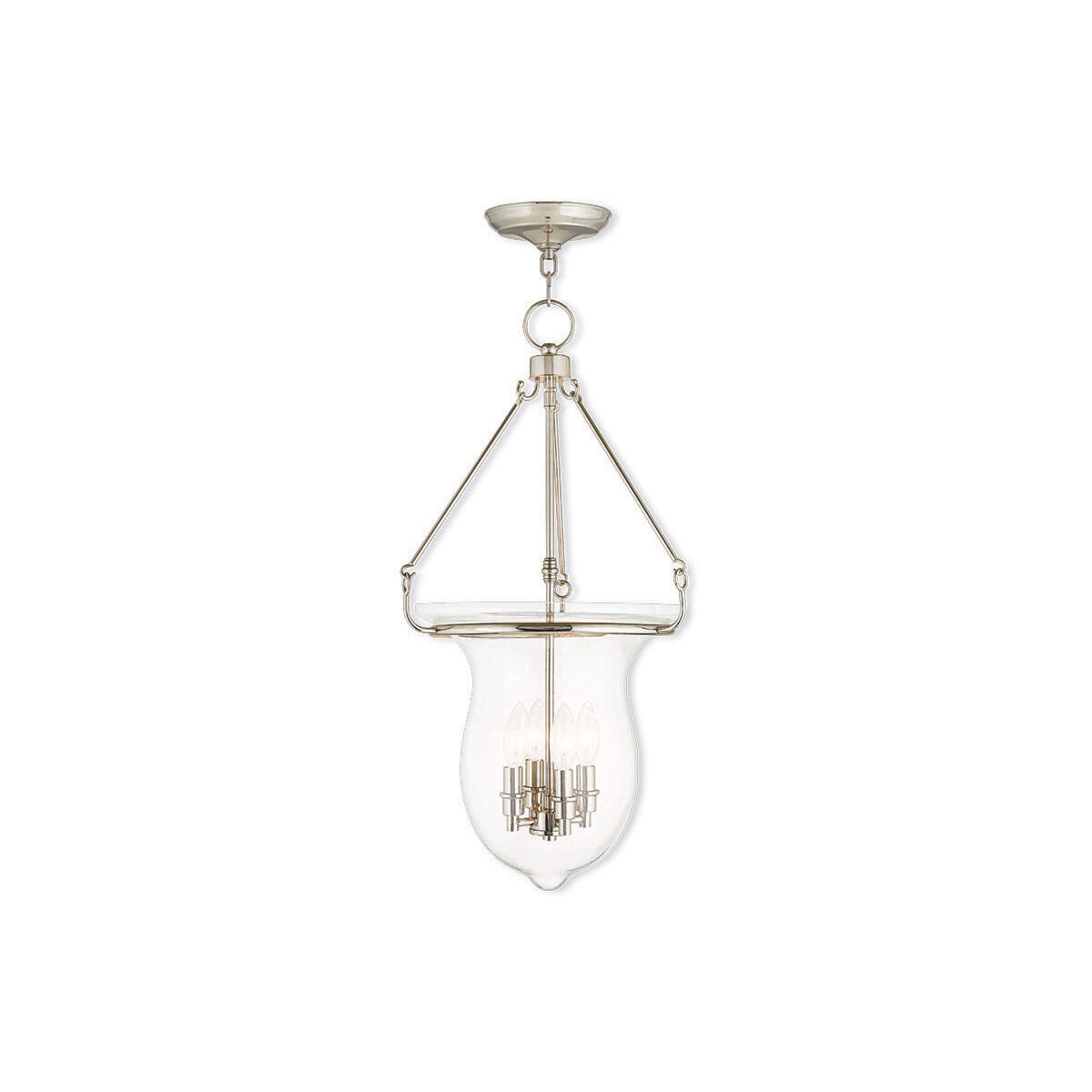 Canterbury 4 Light 14 inch Polished Nickel Pendant Ceiling Light