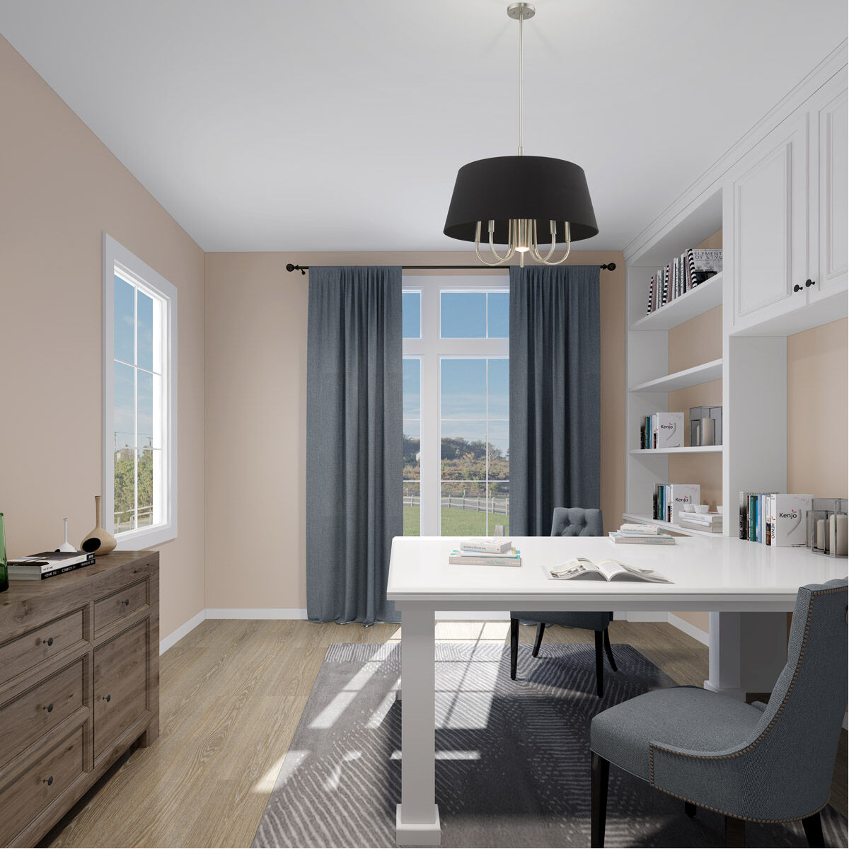 Belclaire 6 Light 24 inch Brushed Nickel Pendant Chandelier Ceiling Light