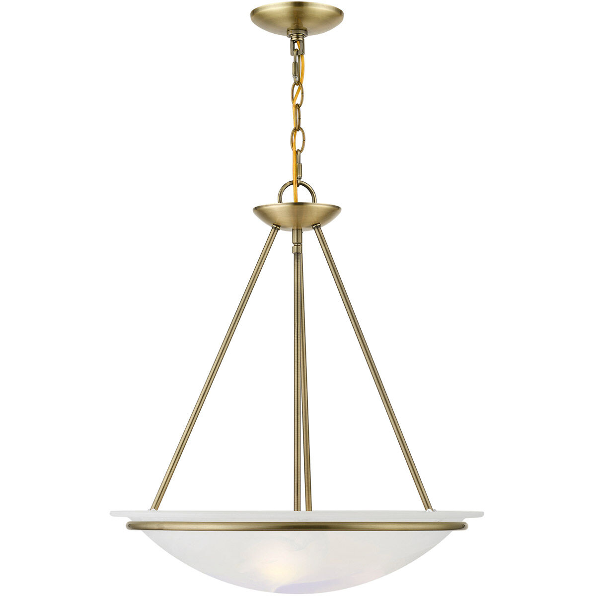 Newburgh 3 Light 20 inch Antique Brass Pendant Chandelier Ceiling Light